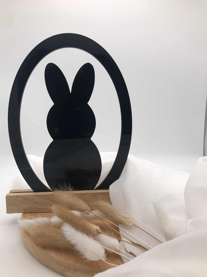 Edler "Frohe Ostern" Schriftzug aus Acryl und Holzklötzchen, Osterdekoration.