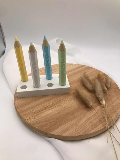 Schulanfang - Geldgeschenk zur Einschulung 3D Druck Buntstift Schulkind