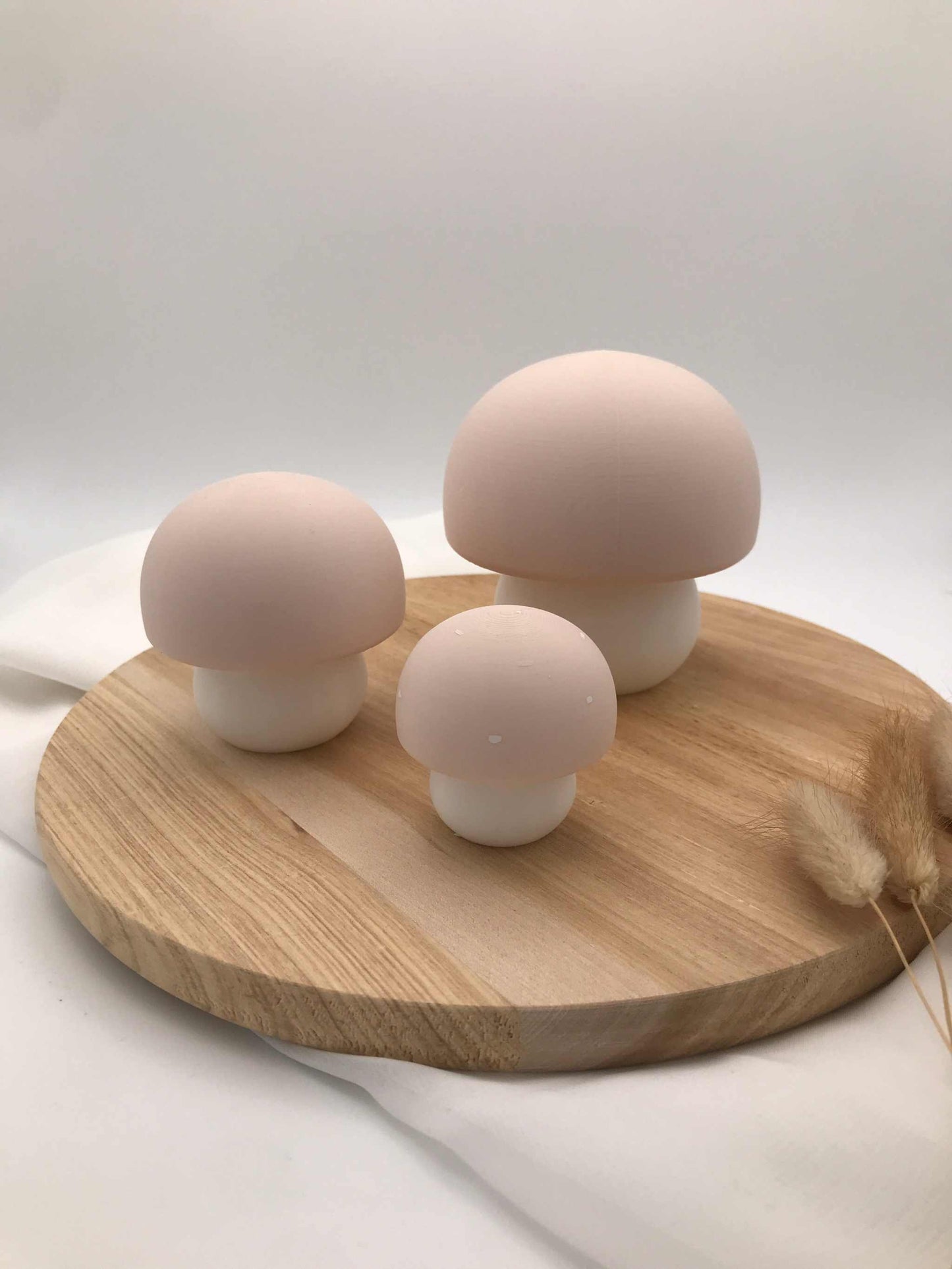 Deko-Pilze aus PLA 3D-Druck – verschiedene Größen – nachhaltige Dekoration