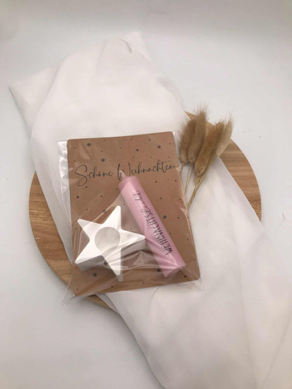 Weihnachtsgeschenk Kerze | Geschenkset | Wichtelgeschenk | Nikolaus | Dekoration | Geschenkbox Kerze Raysin Wichtel