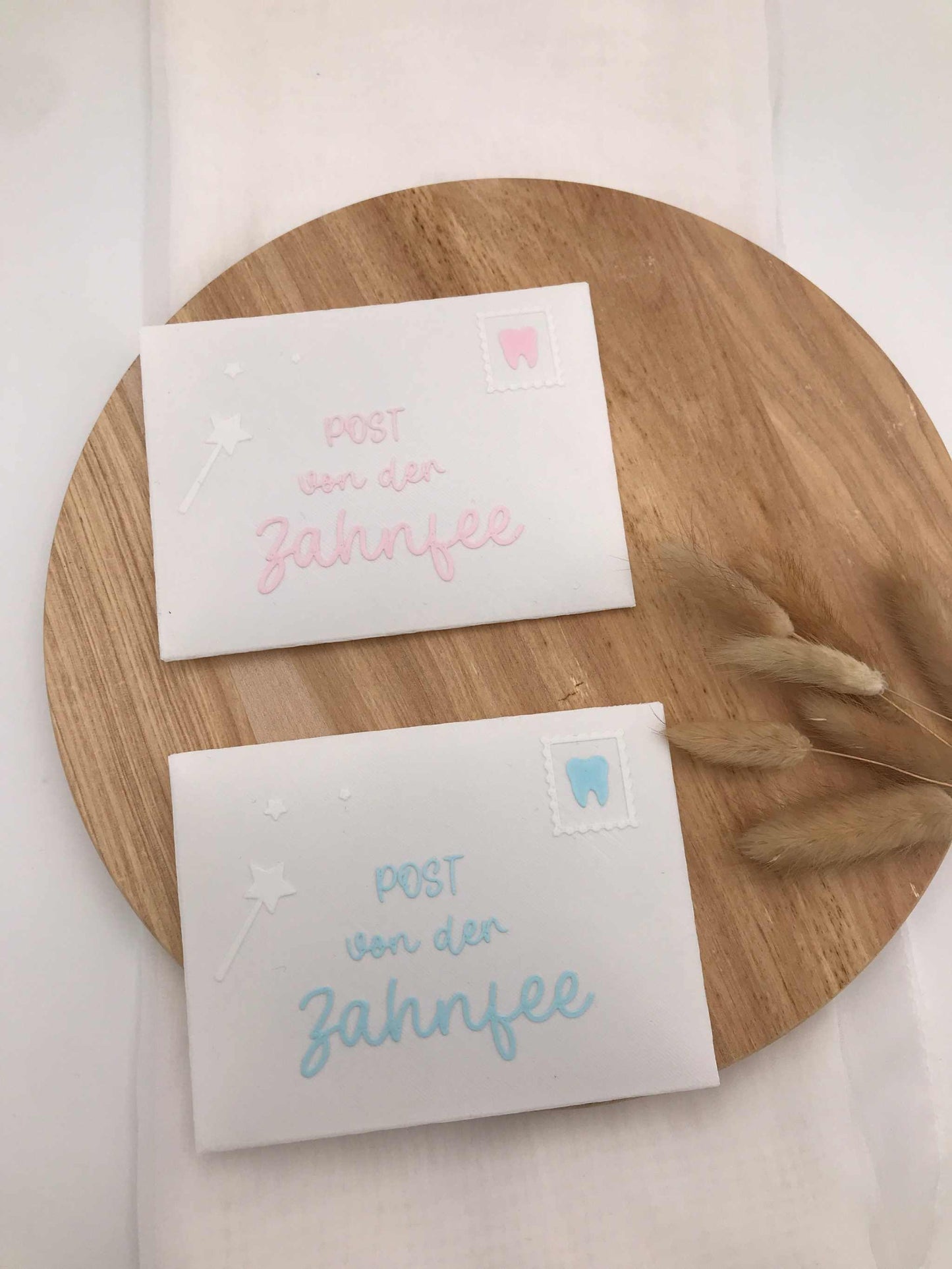 Milchzahndose Zahnfee 3D-gedruckte PLA Dosen in Form von Zähnen mit Schleife und Kappe