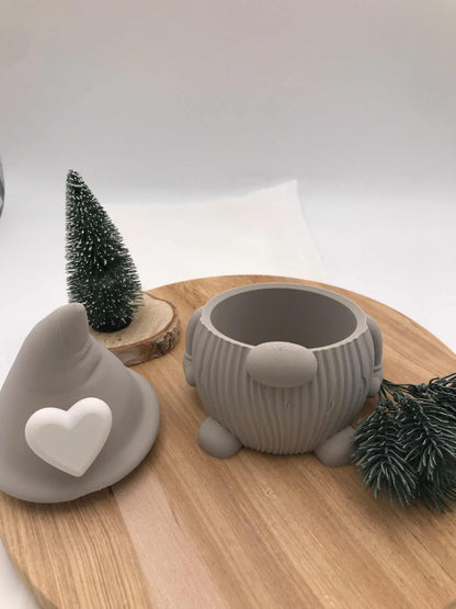 Wichteldose mit Herz – 3D-Druck Dekofigur & Geschenkidee zu Weihnachten