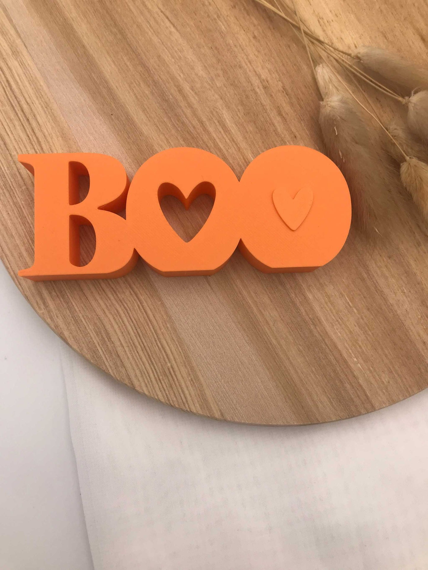 3D-Druck Deko „BOO“ mit süßem Geist inkl. Ballonlicht – Halloween Deko modern & niedlich | Herbstdeko für Zuhause