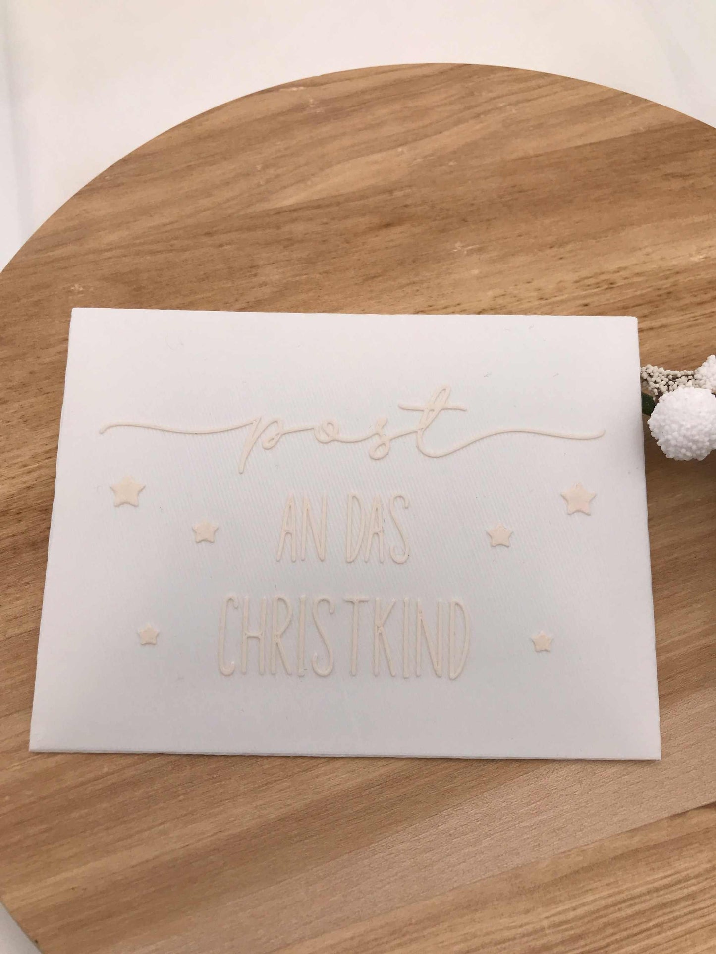 Weihnachtsbriefumschläge 3D-Druck PLA mit festlichen Motiven für Gutscheine und Wunschzettel