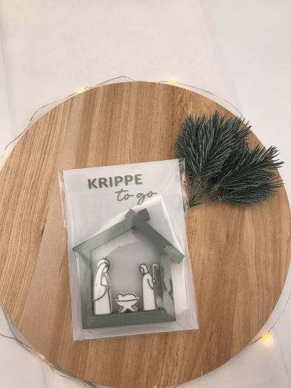 Weihnachtskrippe to go aus 3D-Druck PLA als moderne Weihnachtsdeko im kompakten Format