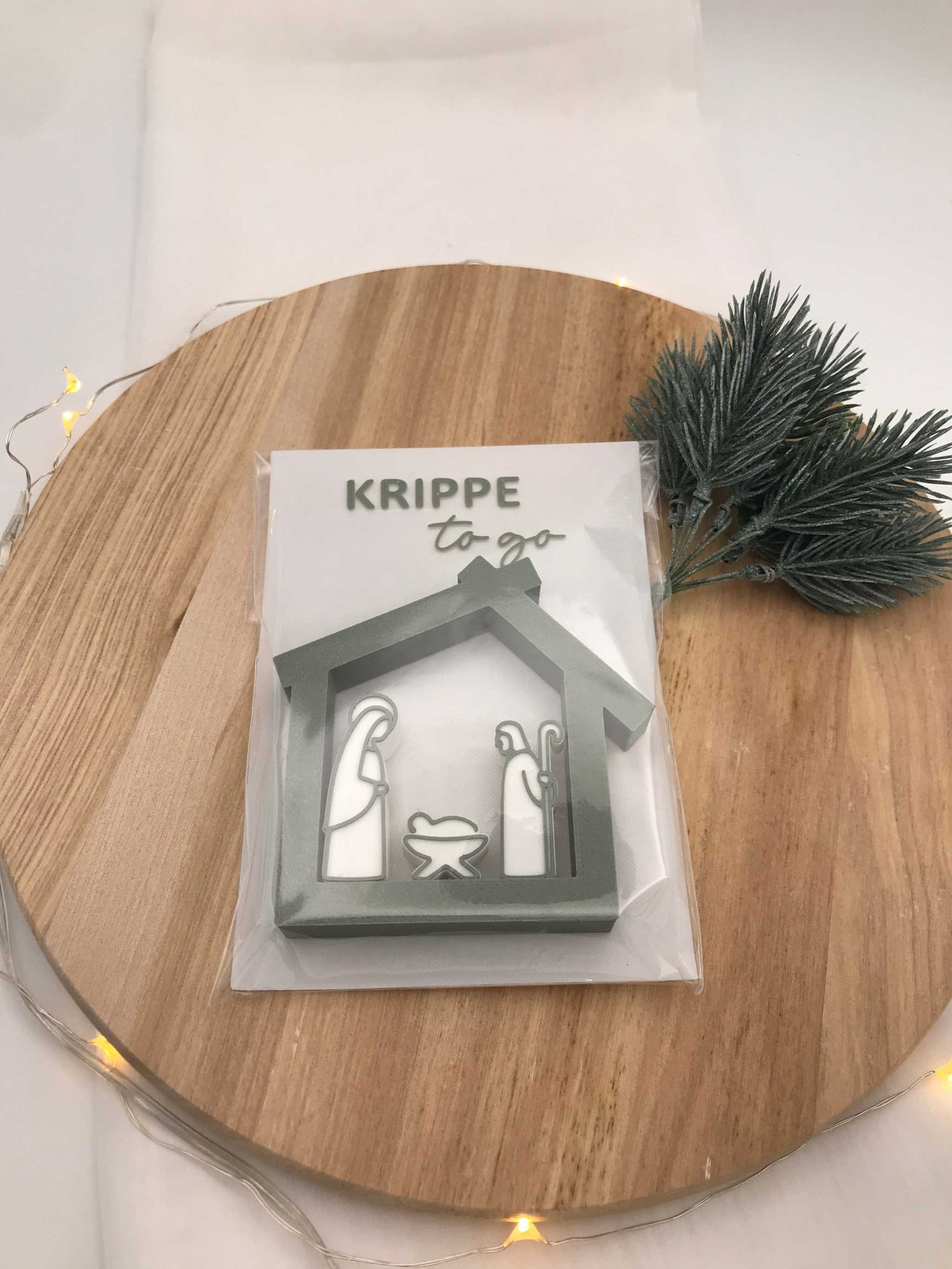 Mini-Krippe to go aus 3D-Druck PLA als moderne Weihnachtsdeko im kompakten Format