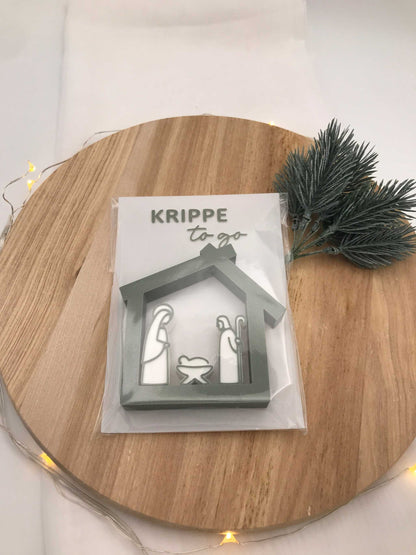 Mini-Krippe to go aus 3D-Druck PLA als moderne Weihnachtsdeko im kompakten Format