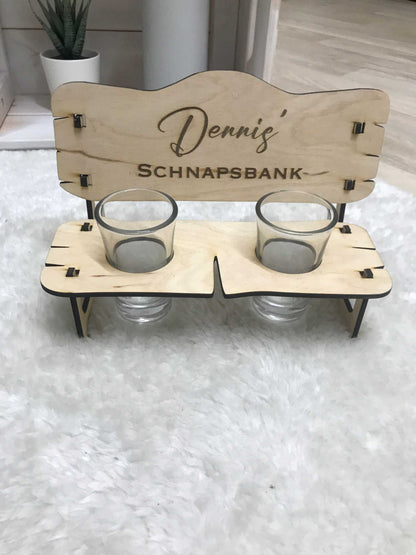 Schnapsbank Geschenk mit Wunschgravur