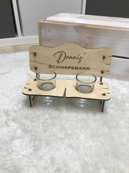 Schnapsbank Geschenk mit Wunschgravur