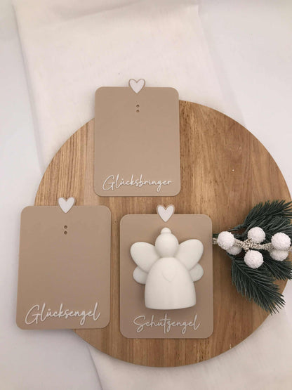 Schutzengel – 3D Druck Geschenk | Engel Anhänger mit Karte&3 Varianten