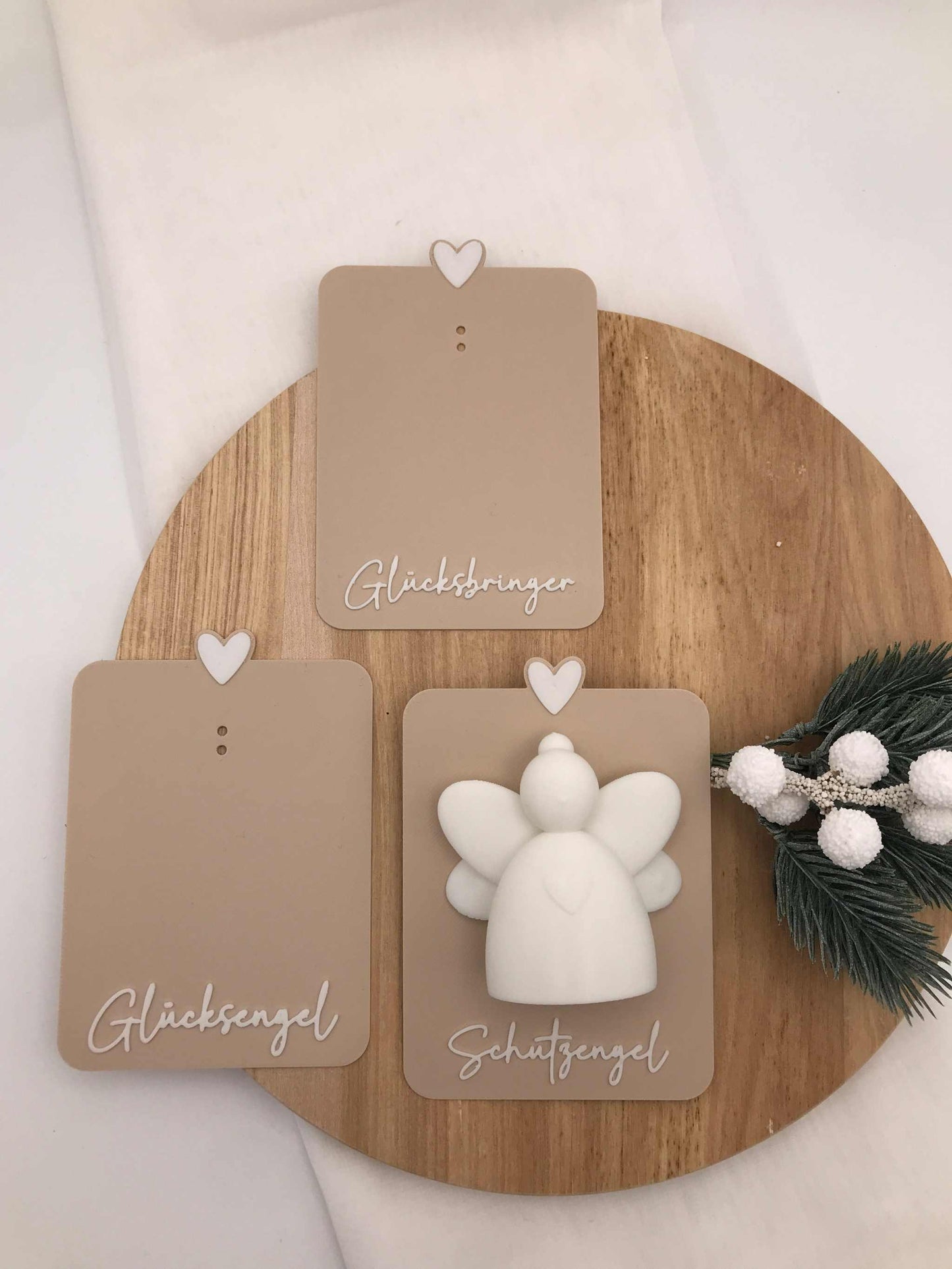 Schutzengel – 3D Druck Geschenk | Engel Anhänger mit Karte&3 Varianten