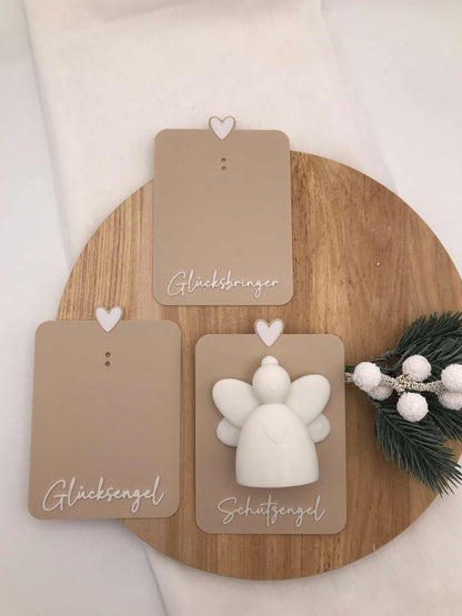 Schutzengel – 3D Druck Geschenk | Engel Anhänger mit Karte&3 Varianten