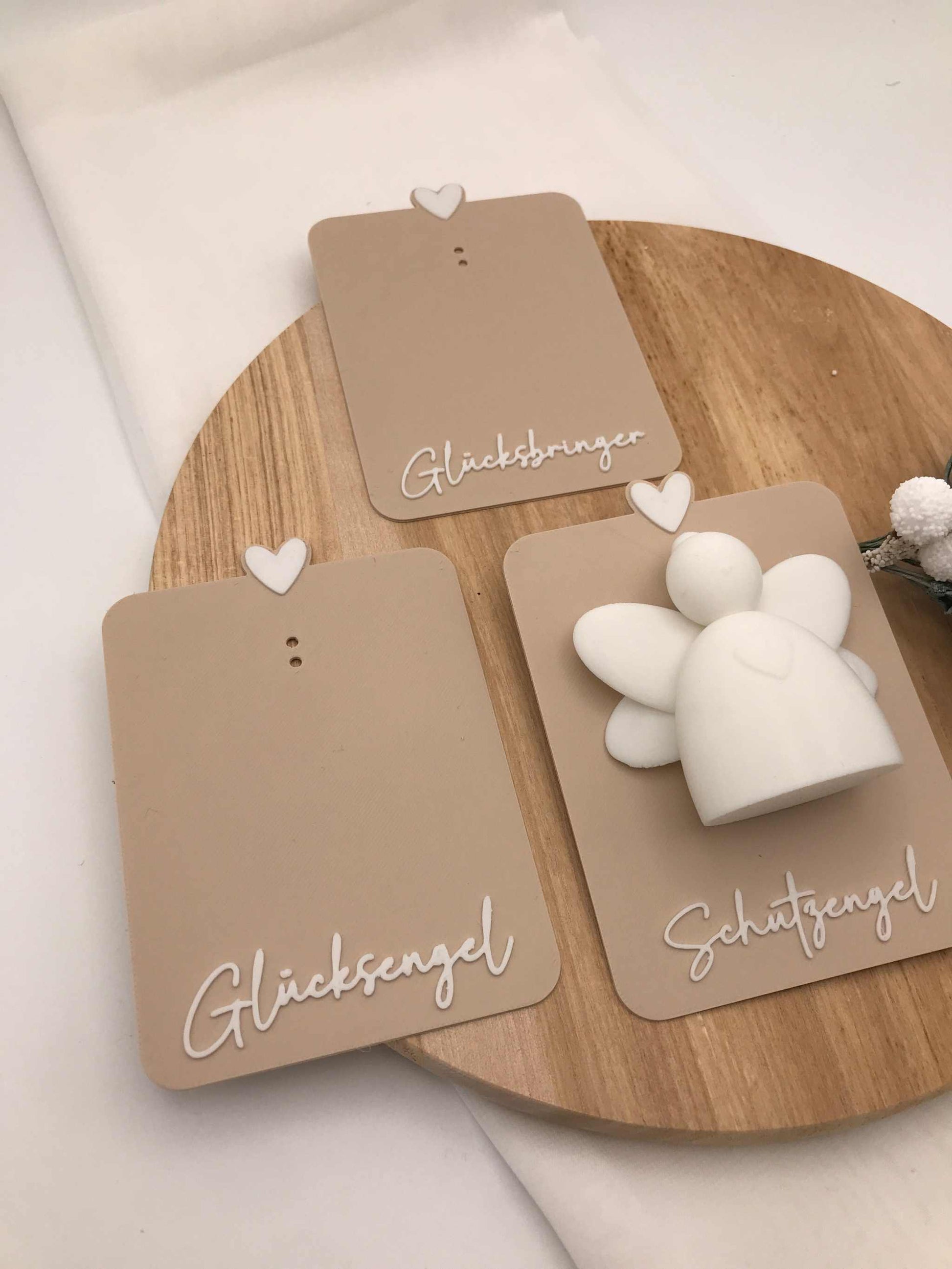 Schutzengel – 3D Druck Geschenk | Engel Anhänger mit Karte&3 Varianten