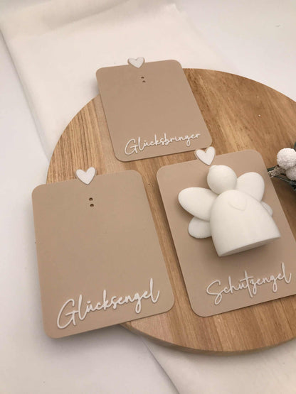 Schutzengel – 3D Druck Geschenk | Engel Anhänger mit Karte&3 Varianten