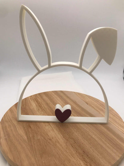 Schlichte Hasen-Deko aus PLA mit variablen Ohren und Nasen als Oster- und Frühlingsdeko