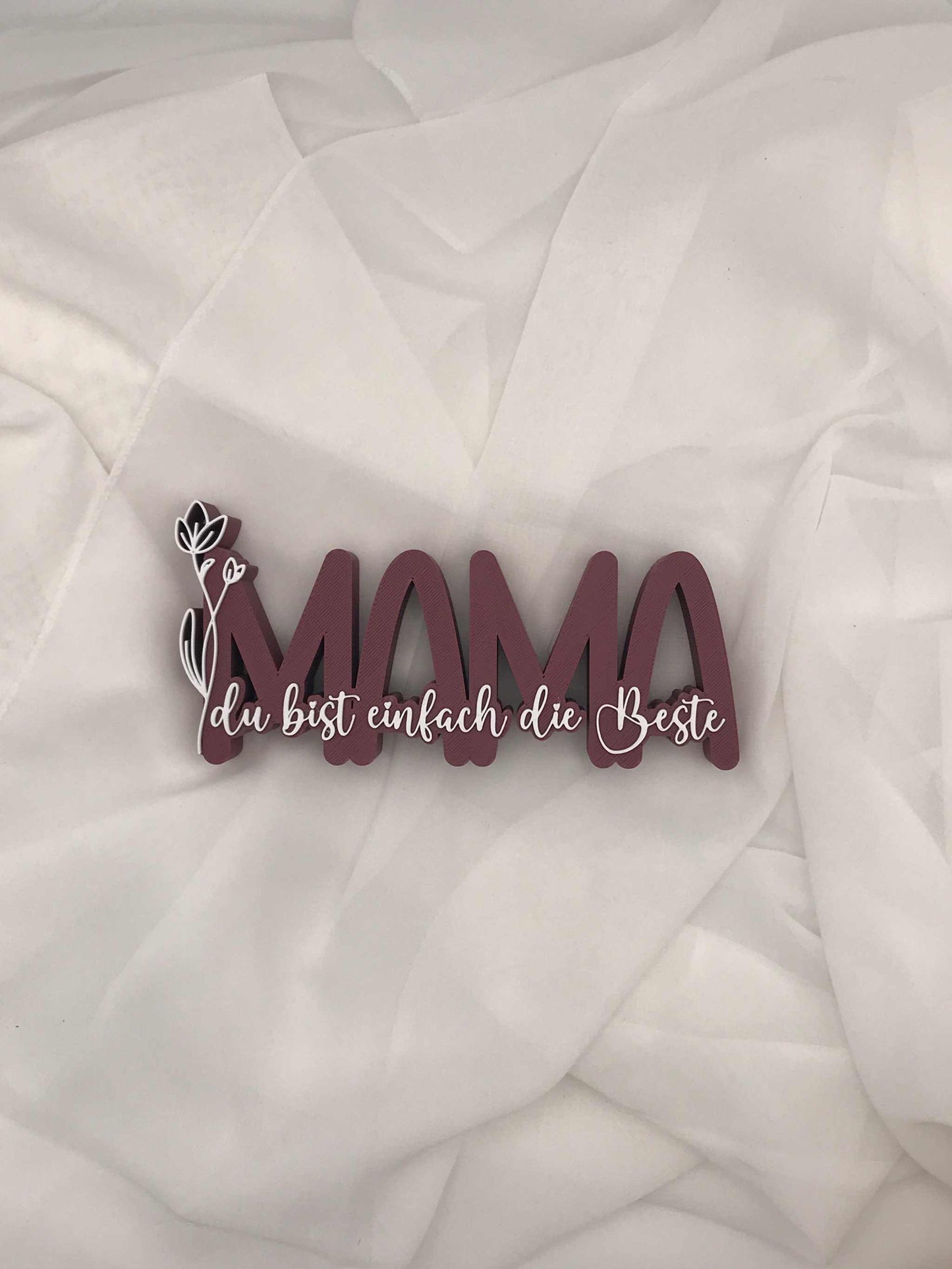 Mama Dekoschild in Pastelltönen mit Schriftzug „Du bist einfach die Beste“ als Geschenkidee