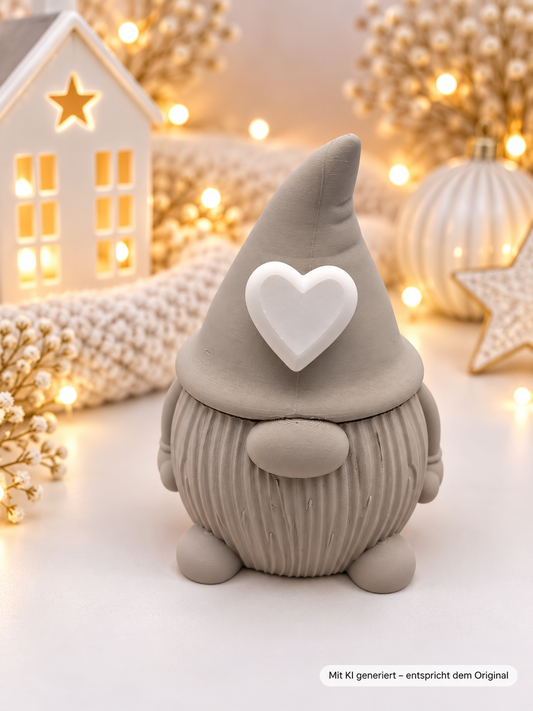 3D-gedruckte Wichteldose mit Herz als weihnachtliche Geschenkidee